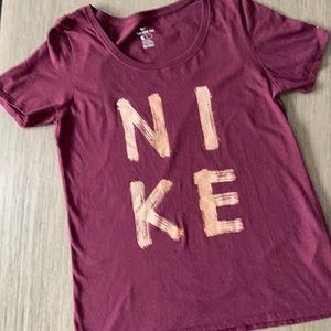 Nike burgundy athletic T size medium